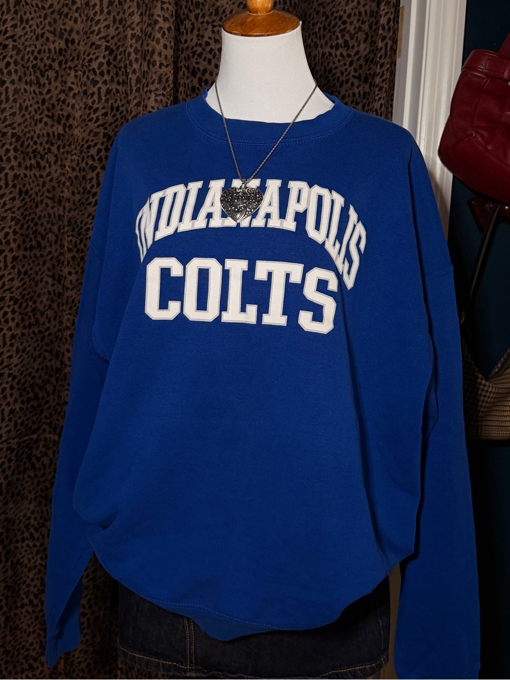 Indianapolis Colts Blue Logo Crewneck Sweatshirt